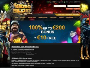 Videoslots Casino Screenshot #1